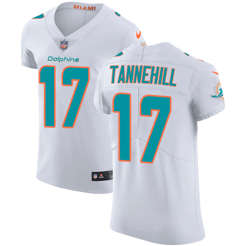 Nike Dolphins #17 Ryan Tannehill White Men's Stitched NFL Vapor Untouchable Elite Jersey